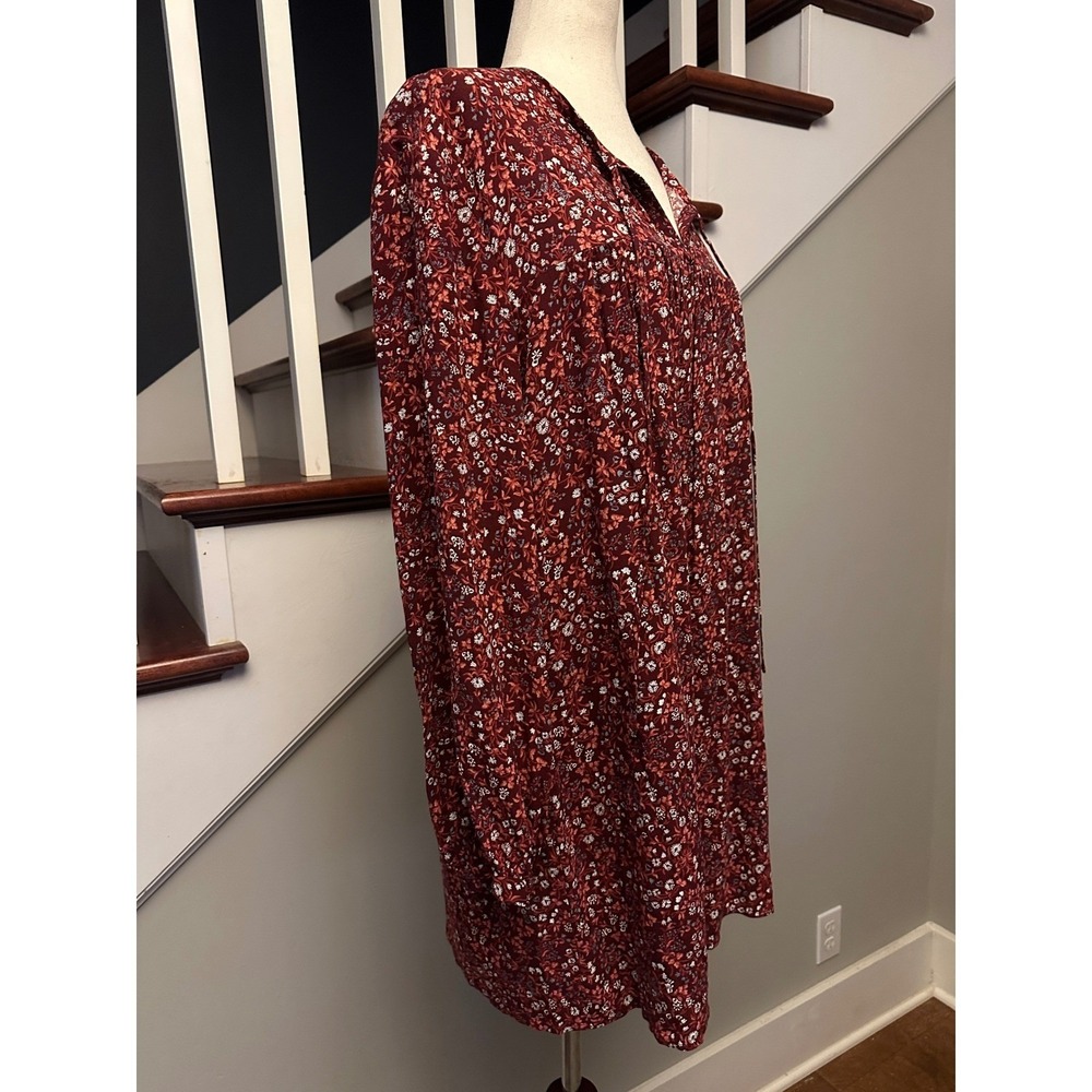 Reformation Helena Cotswold Floral Mini Dress 3/4 Sleeve V-Neck Size M Boho Chic - Picture 6 of 13